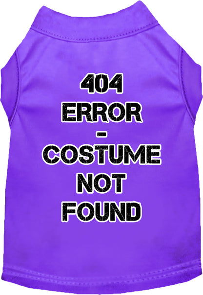 Halloween Costume Cat or Dog Shirt for Pets "404 Error Costume"