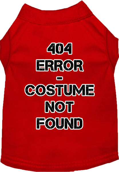 Halloween Costume Cat or Dog Shirt for Pets "404 Error Costume"