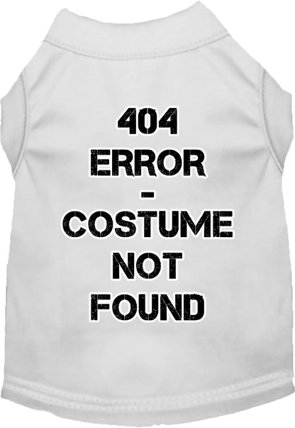 Halloween Costume Cat or Dog Shirt for Pets "404 Error Costume"