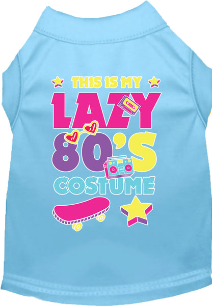 Halloween Costume Cat or Dog Shirt for Pets "Lazy 80's Costume"