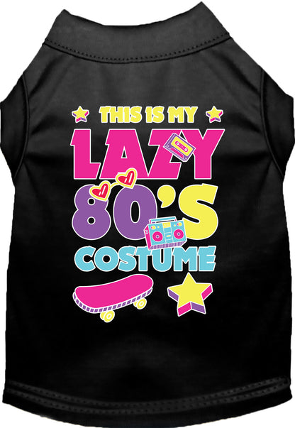 Halloween Costume Cat or Dog Shirt for Pets "Lazy 80's Costume"