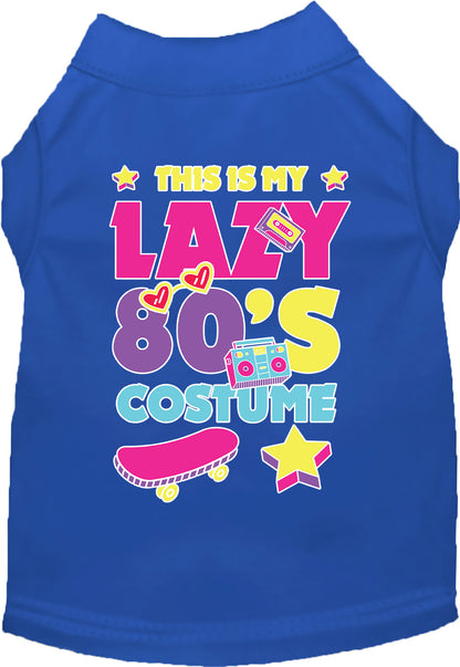 Halloween Costume Cat or Dog Shirt for Pets "Lazy 80's Costume"