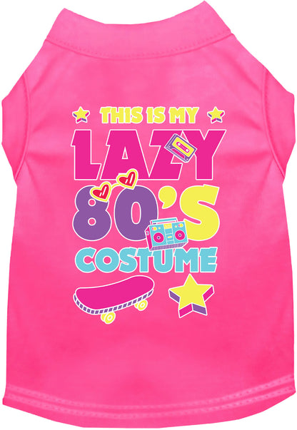 Halloween Costume Cat or Dog Shirt for Pets "Lazy 80's Costume"