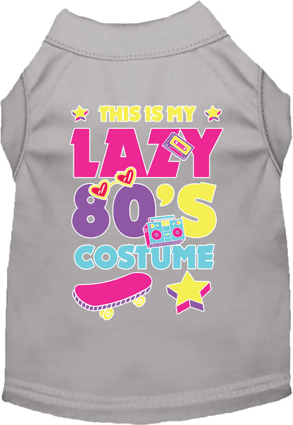 Halloween Costume Cat or Dog Shirt for Pets "Lazy 80's Costume"