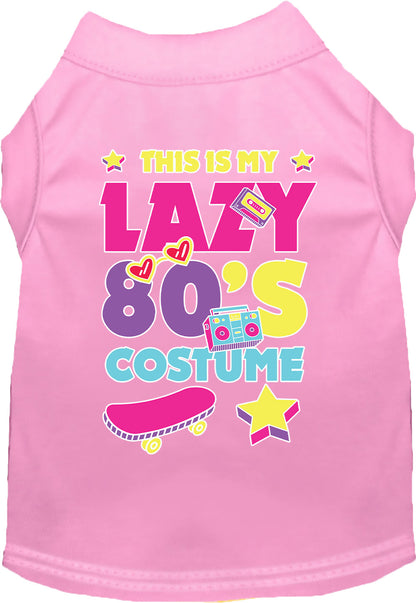 Halloween Costume Cat or Dog Shirt for Pets "Lazy 80's Costume"