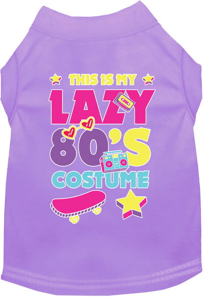 Halloween Costume Cat or Dog Shirt for Pets "Lazy 80's Costume"