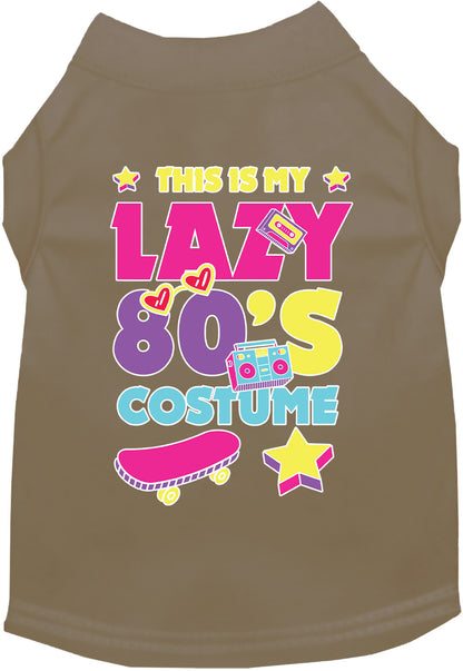 Halloween Costume Cat or Dog Shirt for Pets "Lazy 80's Costume"