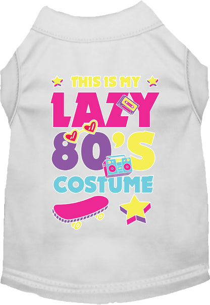 Halloween Costume Cat or Dog Shirt for Pets "Lazy 80's Costume"