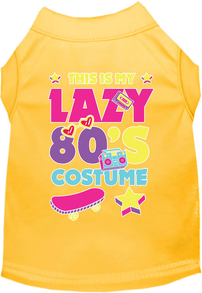 Halloween Costume Cat or Dog Shirt for Pets "Lazy 80's Costume"