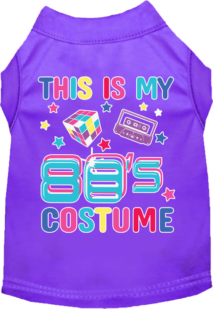 Halloween Costume Cat or Dog Shirt for Pets "Technicolor 80's Costume"