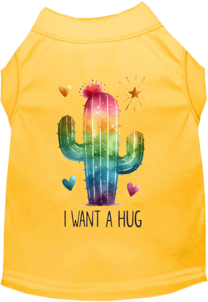 Dog Shirt for Pets "Cactus Want a Hug"