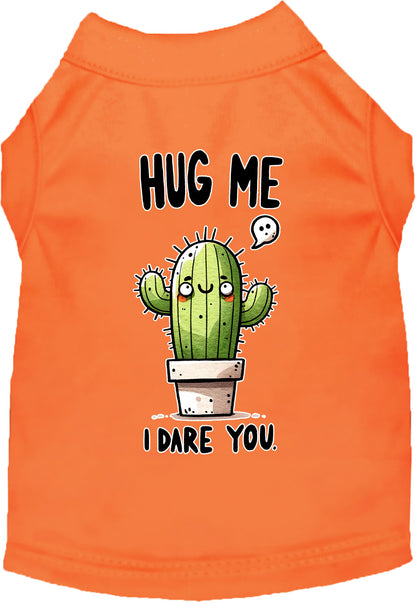 Dog Shirt for Pets "Hug Me, Dare You"