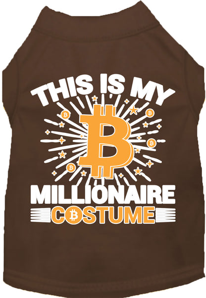 Funny Costume Cat or Dog Shirt for Pets "Bitcoin Bro Costume"