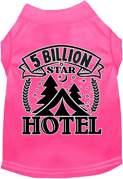 Camping Cat or Dog Shirt for Pets "5 Billion Stars"