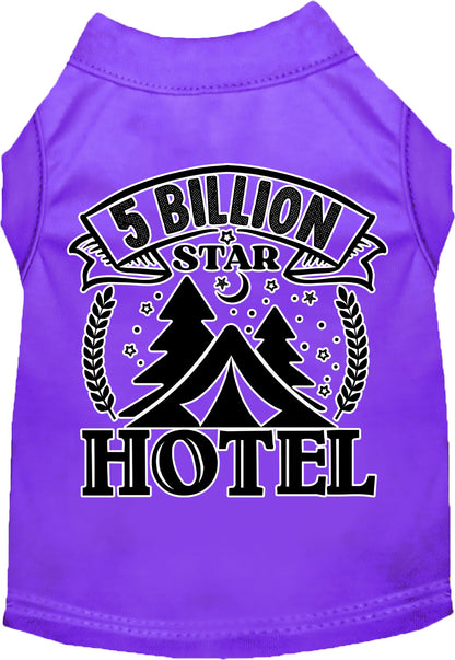 Camping Cat or Dog Shirt for Pets "5 Billion Stars"