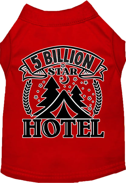 Camping Cat or Dog Shirt for Pets "5 Billion Stars"