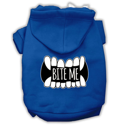 Sudadera con capucha para mascotas, perros y gatos serigrafiada, "Bite Me"