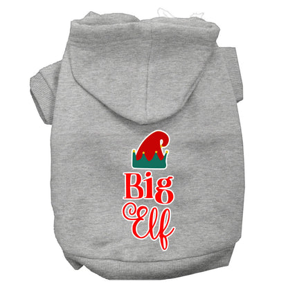 Sudadera con capucha navideña para perros y gatos serigrafiada, "Big Elf"