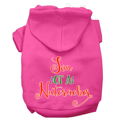 Sudadera con capucha navideña para perros y gatos serigrafiada, "Hijo de un cascanueces"