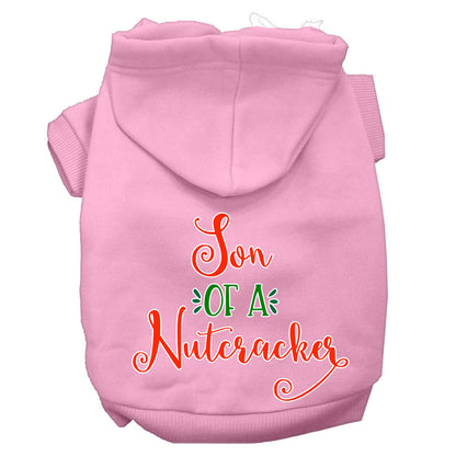 Sudadera con capucha navideña para perros y gatos serigrafiada, "Hijo de un cascanueces"