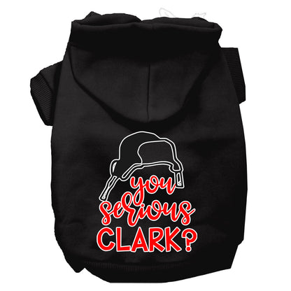 Sudadera con capucha navideña para perros y gatos con serigrafía, "¿En serio, Clark?"