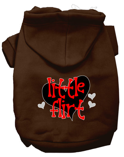 Sudadera con capucha para mascotas, perros y gatos serigrafiada, "Little Flirt"