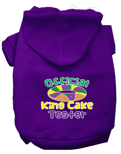 Sudadera con capucha para perros y gatos serigrafiada, "King Cake Tester"