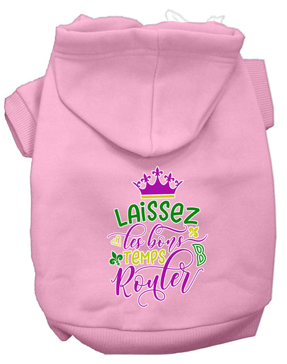 Pet Dog & Cat Hoodie Screen Printed, "Laissez Les Bons Temps Rouler"