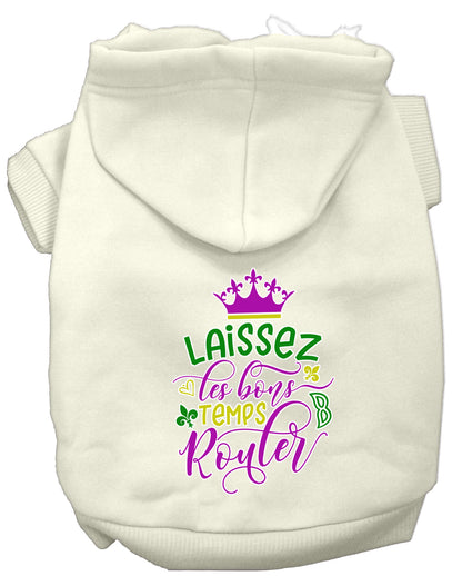 Pet Dog & Cat Hoodie Screen Printed, "Laissez Les Bons Temps Rouler"