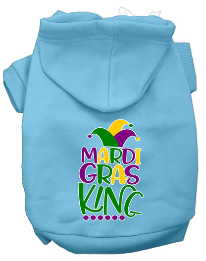 Pet Dog & Cat Hoodie Screen Printed, "Mardi Gras King"