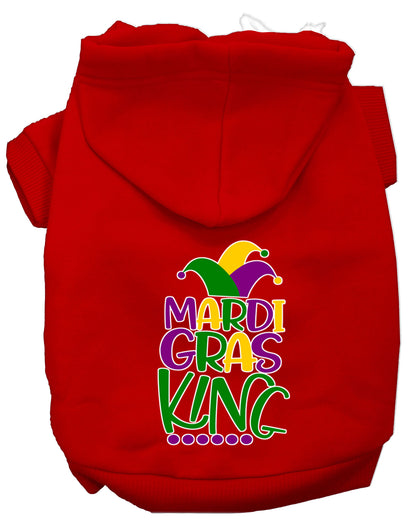 Pet Dog & Cat Hoodie Screen Printed, "Mardi Gras King"