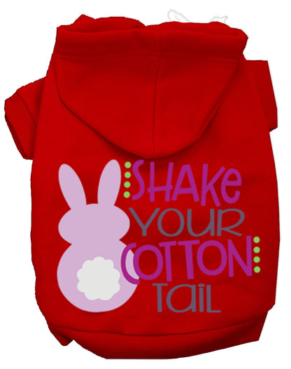 Sudadera con capucha para mascotas, perros y gatos serigrafiada, "Shake Your Cotton Tail"