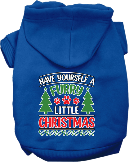 Christmas Pet, Dog and Cat Hoodie Screen Printed, "Have Yourself A Furry Little Christmas"