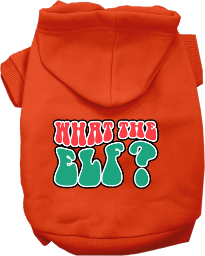 Christmas Dog Hoodie for Pets 20-115 Pounds, "What The Elf"