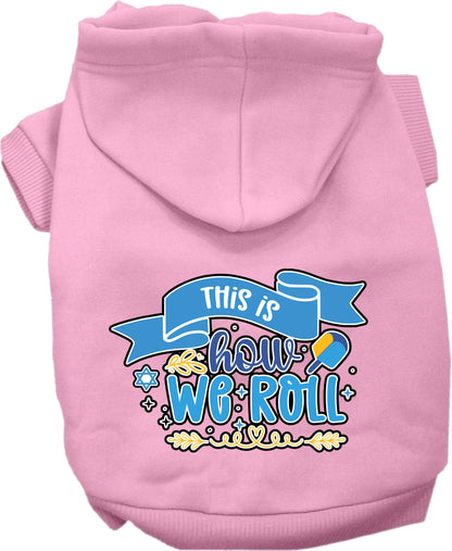 Hanukkah Pet, Dog and Cat Hoodie Screen Printed, "This Is How We Roll"