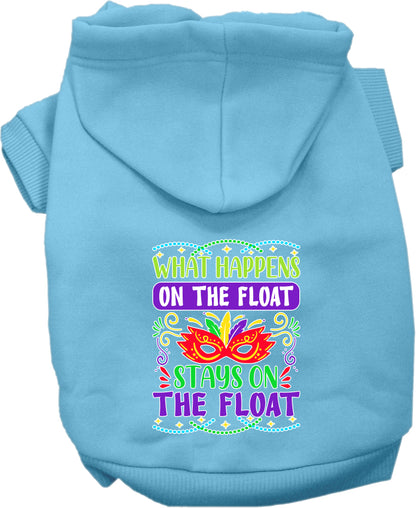 Pet Dog & Cat Screen Printed Hoodie "What Happens On The Float Stays On The Float"