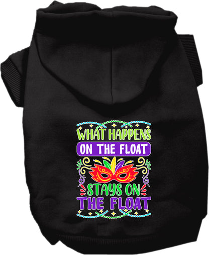 Pet Dog & Cat Screen Printed Hoodie "What Happens On The Float Stays On The Float"