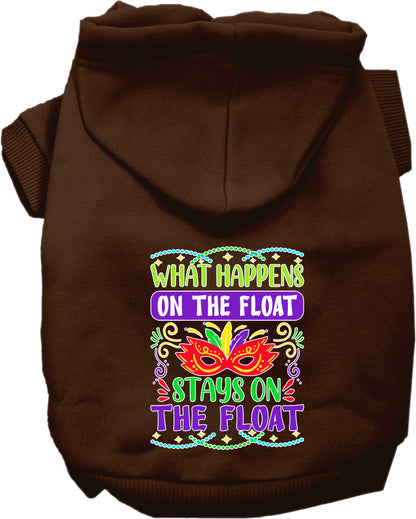 Pet Dog & Cat Screen Printed Hoodie "What Happens On The Float Stays On The Float"