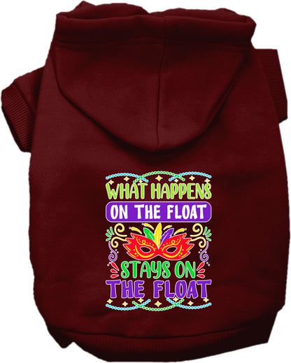 Pet Dog & Cat Screen Printed Hoodie "What Happens On The Float Stays On The Float"