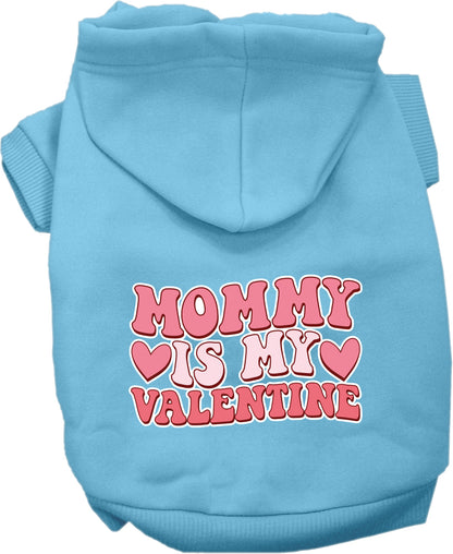 Pet Dog & Cat Screen Printed Hoodie "Mommy Is My Valentine"