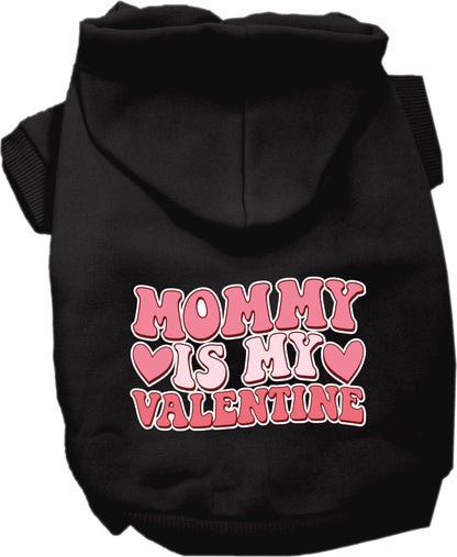 Pet Dog & Cat Screen Printed Hoodie "Mommy Is My Valentine"