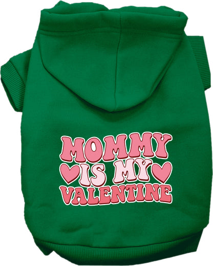 Pet Dog & Cat Screen Printed Hoodie "Mommy Is My Valentine"