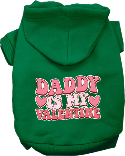 Pet Dog & Cat Screen Printed Hoodie "Daddy Is My Valentine"