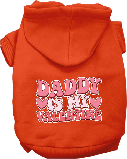 Pet Dog & Cat Screen Printed Hoodie "Daddy Is My Valentine"