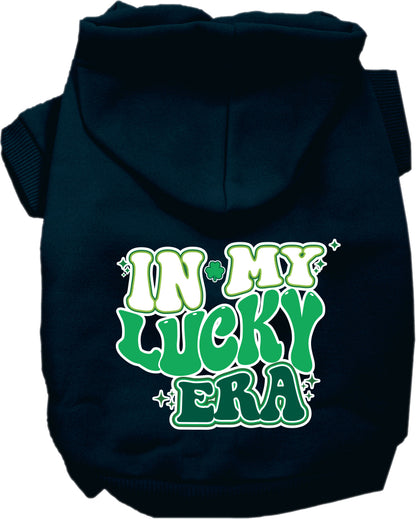 Pet Dog & Cat Screen Printed Hoodie "In My Lucky Era"