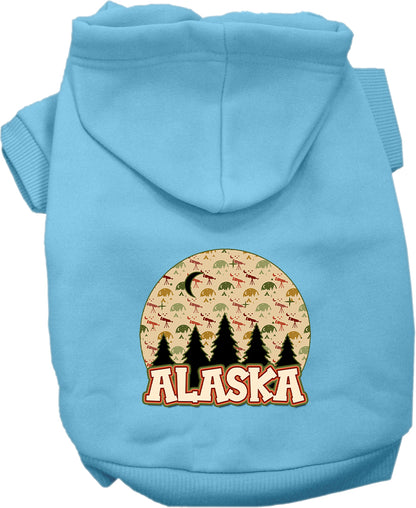 Pet Dog & Cat Screen Printed Hoodie for Medium to Large Pets (Sizes 2XL-6XL), "Alaska Under The Stars"