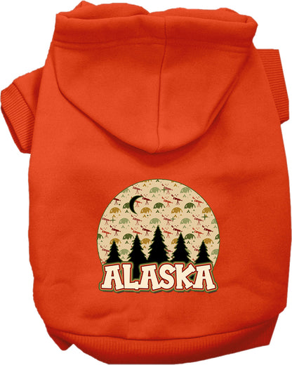 Pet Dog & Cat Screen Printed Hoodie for Medium to Large Pets (Sizes 2XL-6XL), "Alaska Under The Stars"