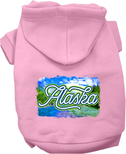 Pet Dog & Cat Screen Printed Hoodie for Medium to Large Pets (Sizes 2XL-6XL), "Alaska Summer"