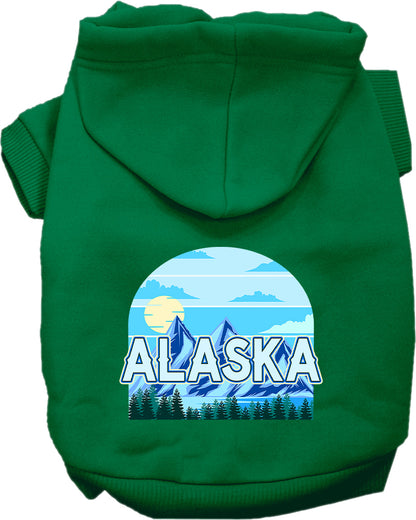 Pet Dog & Cat Screen Printed Hoodie for Medium to Large Pets (Sizes 2XL-6XL), "Alaska Trailblazer"