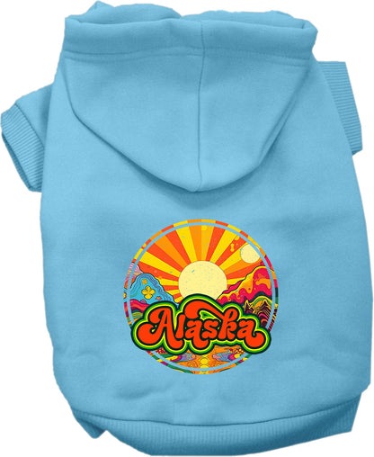 Pet Dog & Cat Screen Printed Hoodie for Small to Medium Pets (Sizes XS-XL), "Alaska Mellow Mountain"